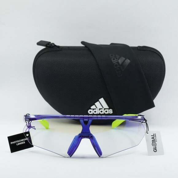 Adidas SP0027 91X Shield Sunglasses - Matte Blue \ Blue Mirror - Picture 10 of 10